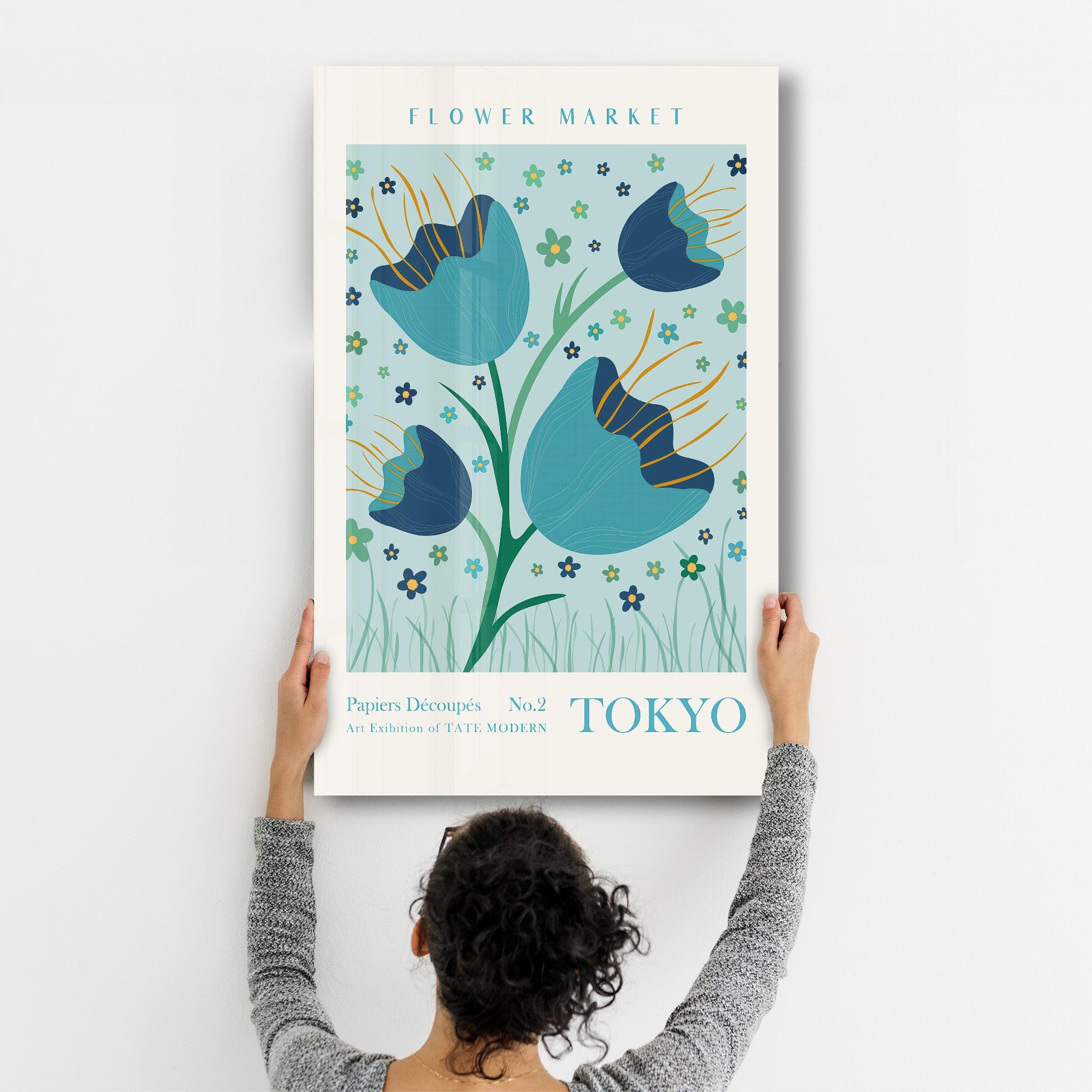 Flower Market No:2 Tokyo | Gallery Print Collection Glass Wall Art - ArtDesigna Glass Printing Wall Art