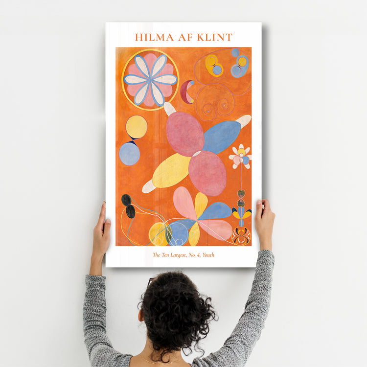 ・"The Ten Largest No,4 Youth- Hilma Af Klint"・Gallery Print Collection Glass Wall Art - ArtDesigna Glass Printing Wall Art