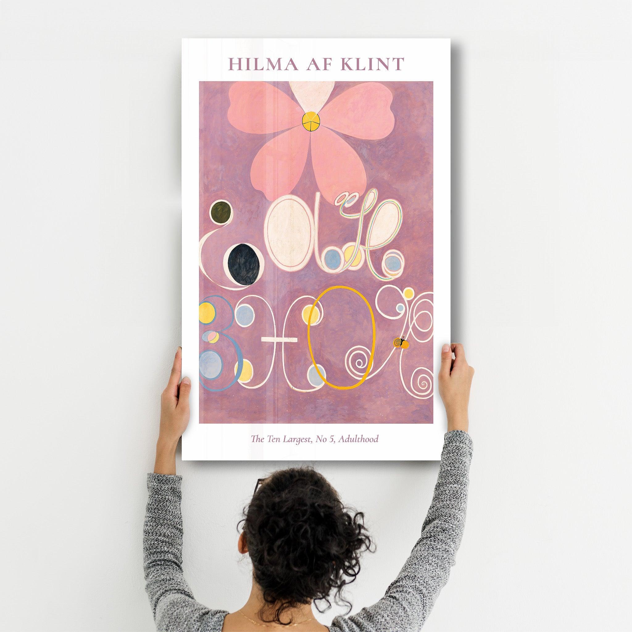 The Ten Largest No,5 Adulthood- Hilma Af Klint | Gallery Print Collection Glass Wall Art - ArtDesigna Glass Printing Wall Art