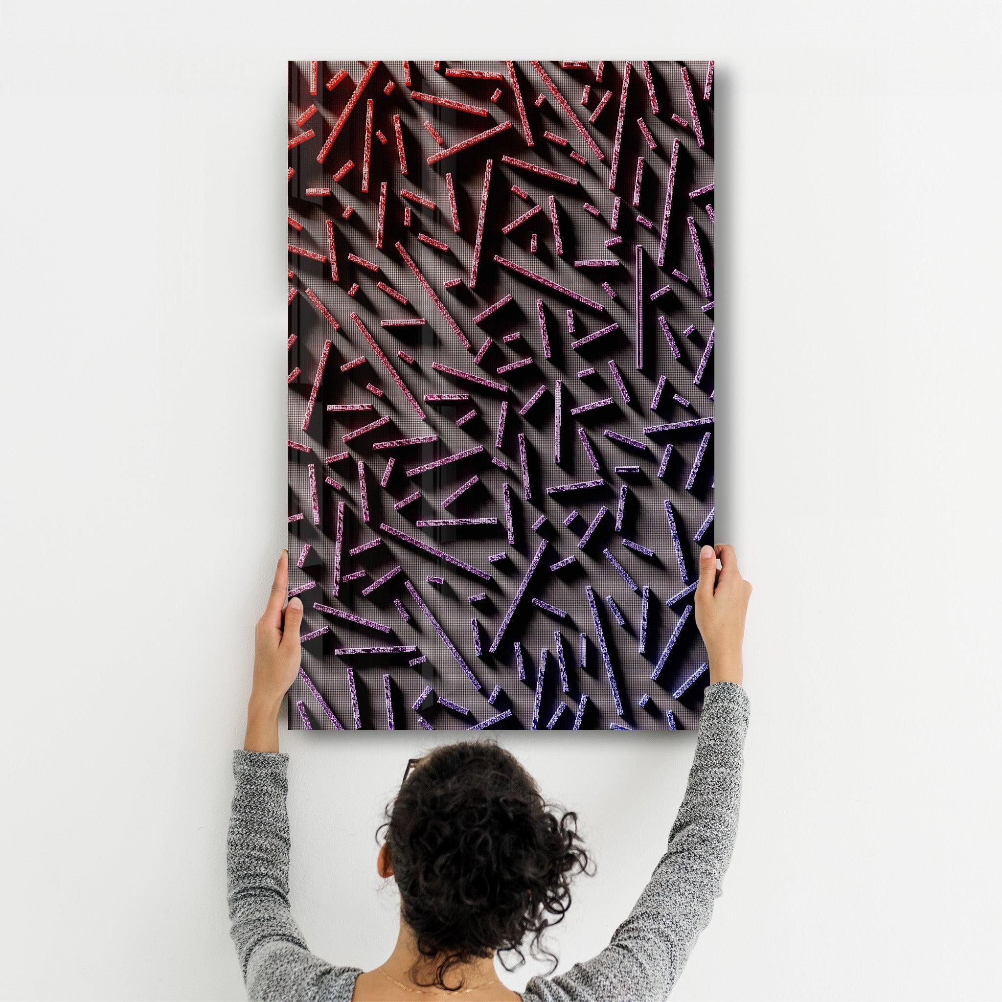 Pixel Sticks | Designer's Collection Glass Wall Art - ArtDesigna Glass Printing Wall Art