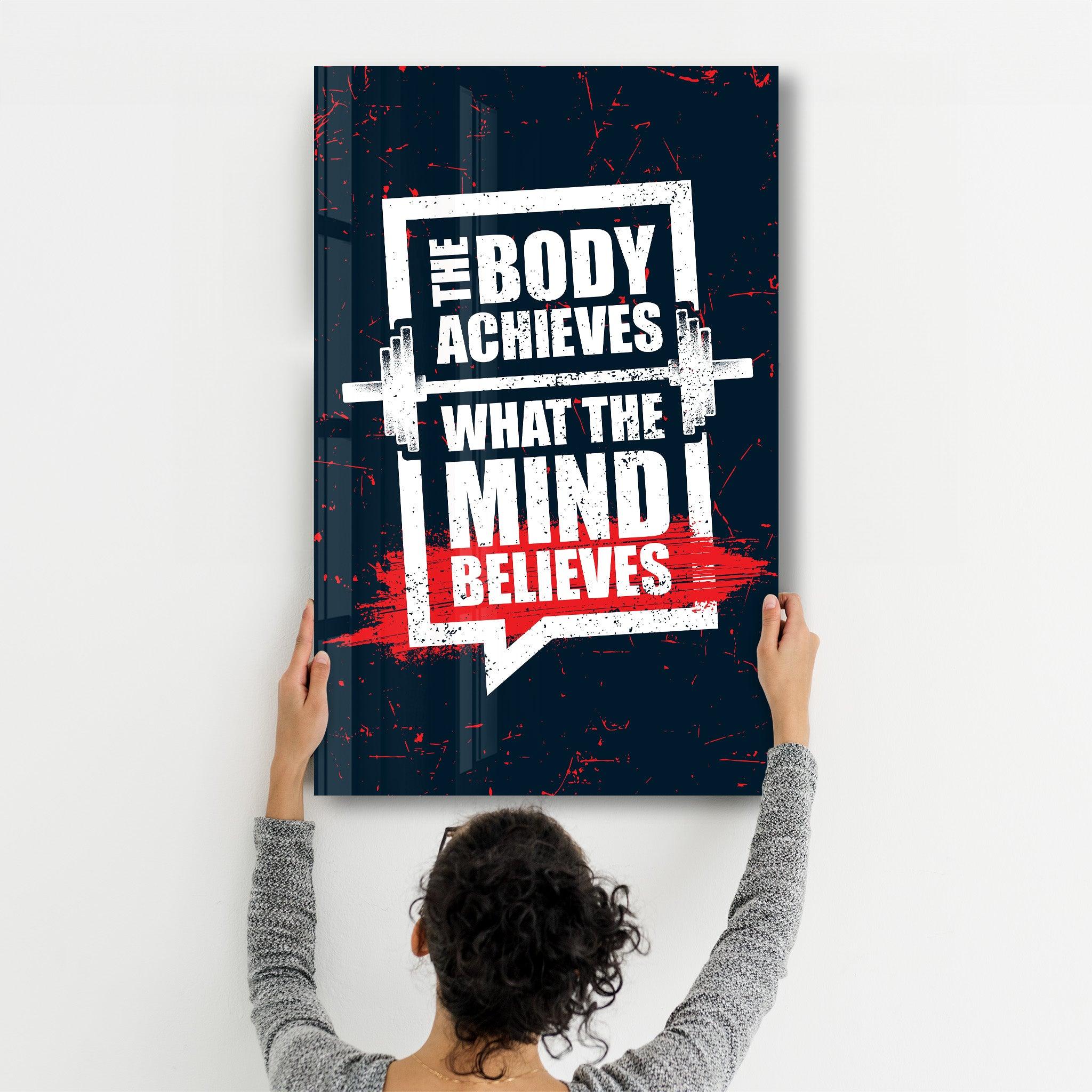 Body and Mind | Motivational Glass Wall Art - Artdesigna