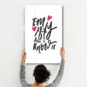 I'm Sexy and I Know it - White | Motivational Glass Wall Art - Artdesigna