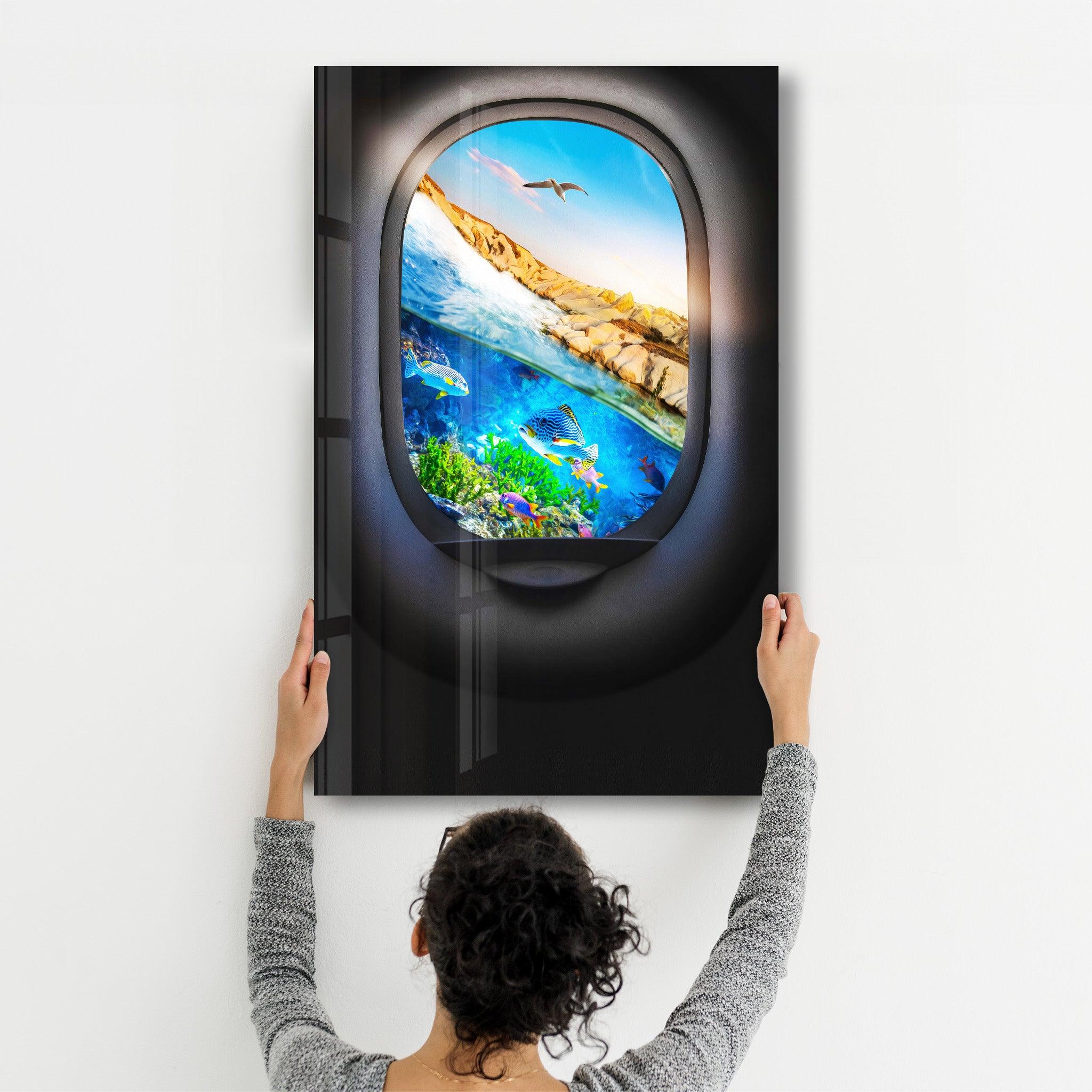 Ocean Window | Secret World Collection Glass Wall Art - ArtDesigna Glass Printing Wall Art
