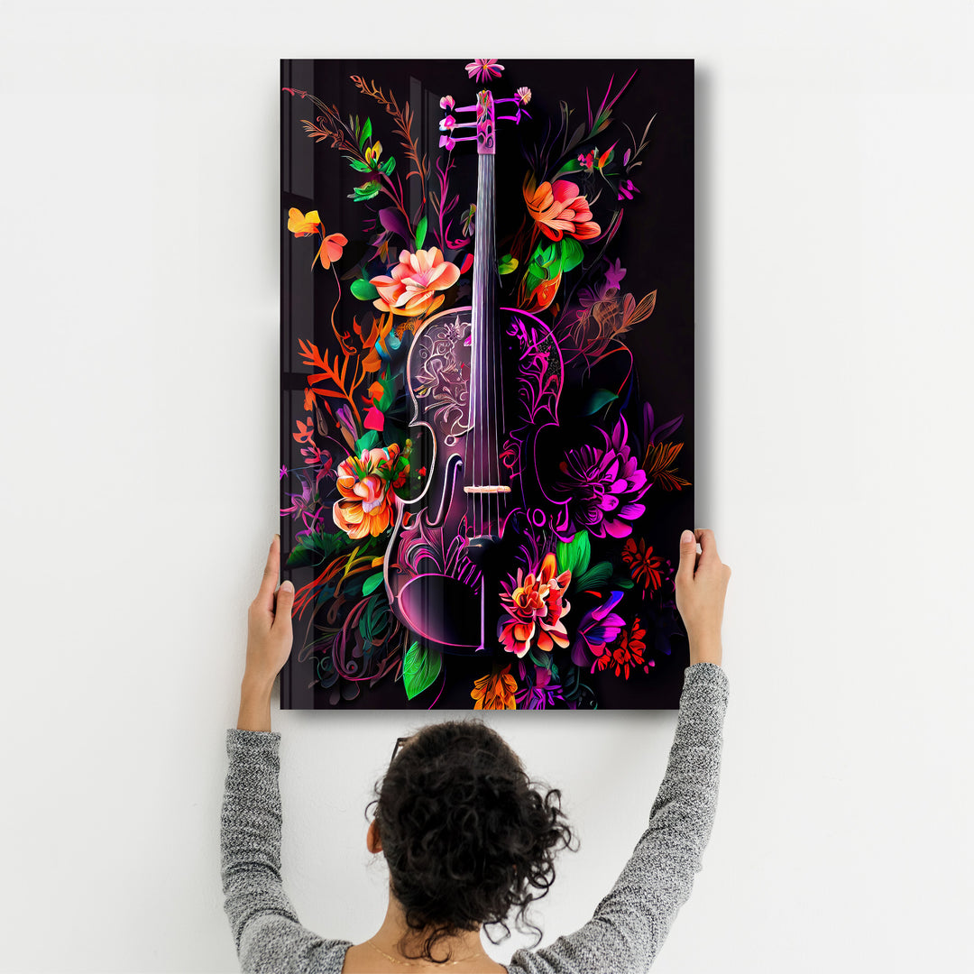 ・"Violin"・Secret World Collection Glass Wall Art - ArtDesigna Glass Printing Wall Art