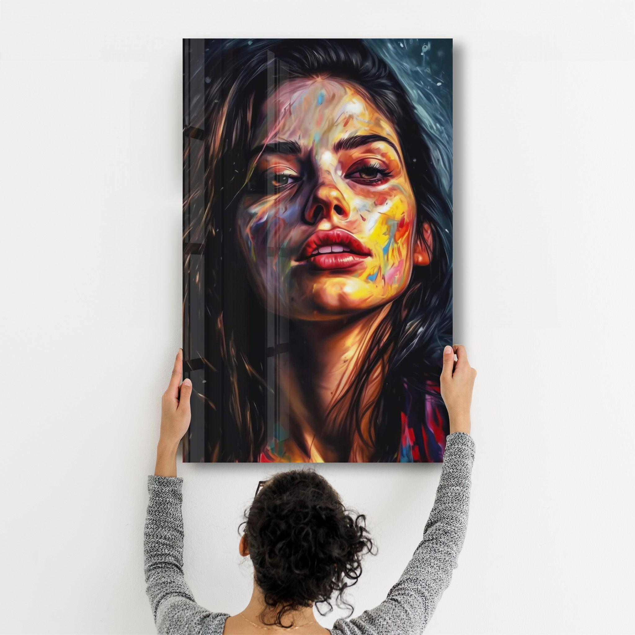 Beauty Oil Painting V1 | Designers Collection Glass Wall Art - Artdesigna