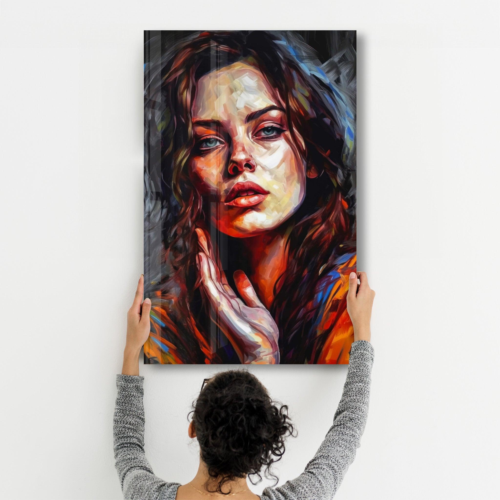 Beauty Oil Painting V2 | Designers Collection Glass Wall Art - ArtDesigna Glass Printing Wall Art