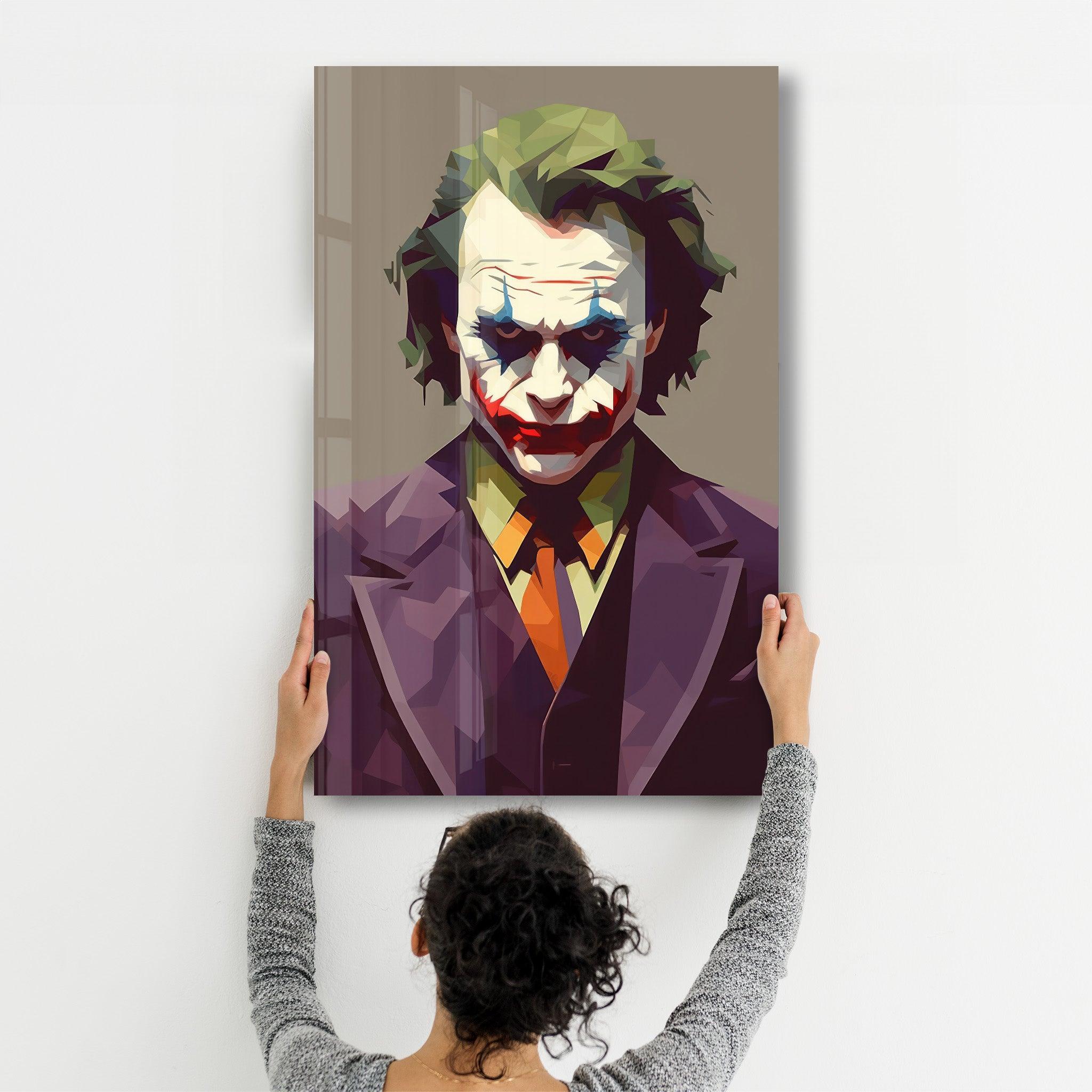Joker Pixels | Designers Collection Glass Wall Art - ArtDesigna Glass Printing Wall Art
