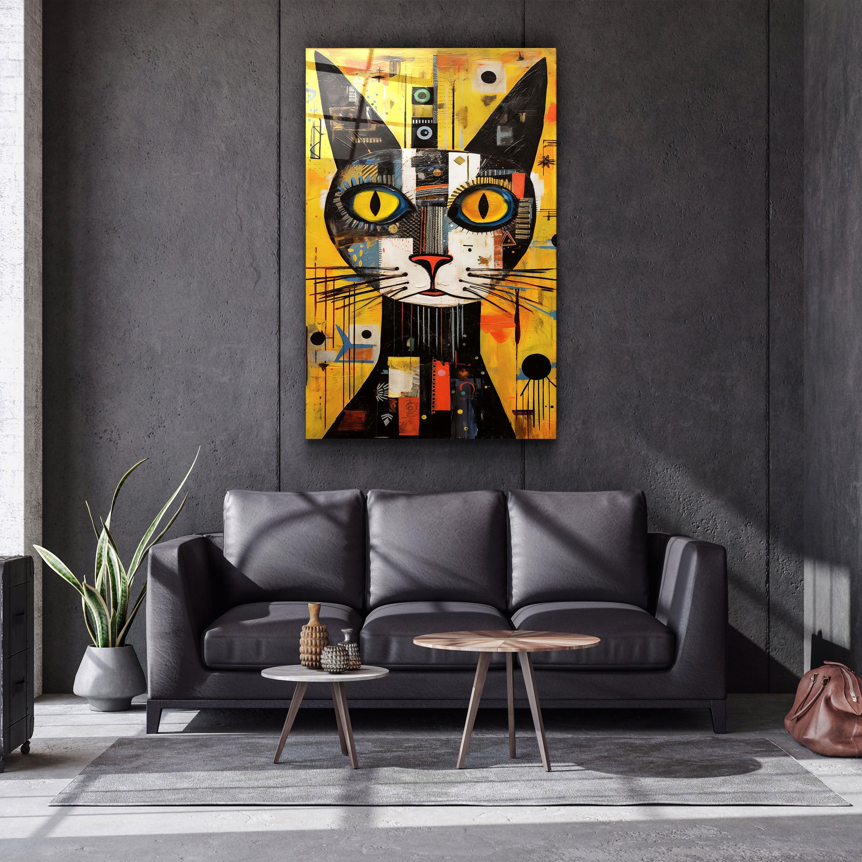 Egyptian Cat・Designers Collection Glass Wall Art - ArtDesigna Glass Printing Wall Art