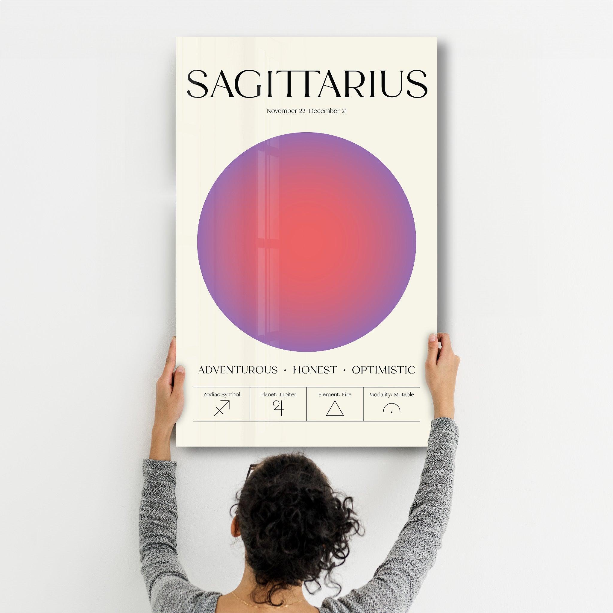 Sagittarius - Aura Collection | Zodiac Glass Wall Art - ArtDesigna Glass Printing Wall Art