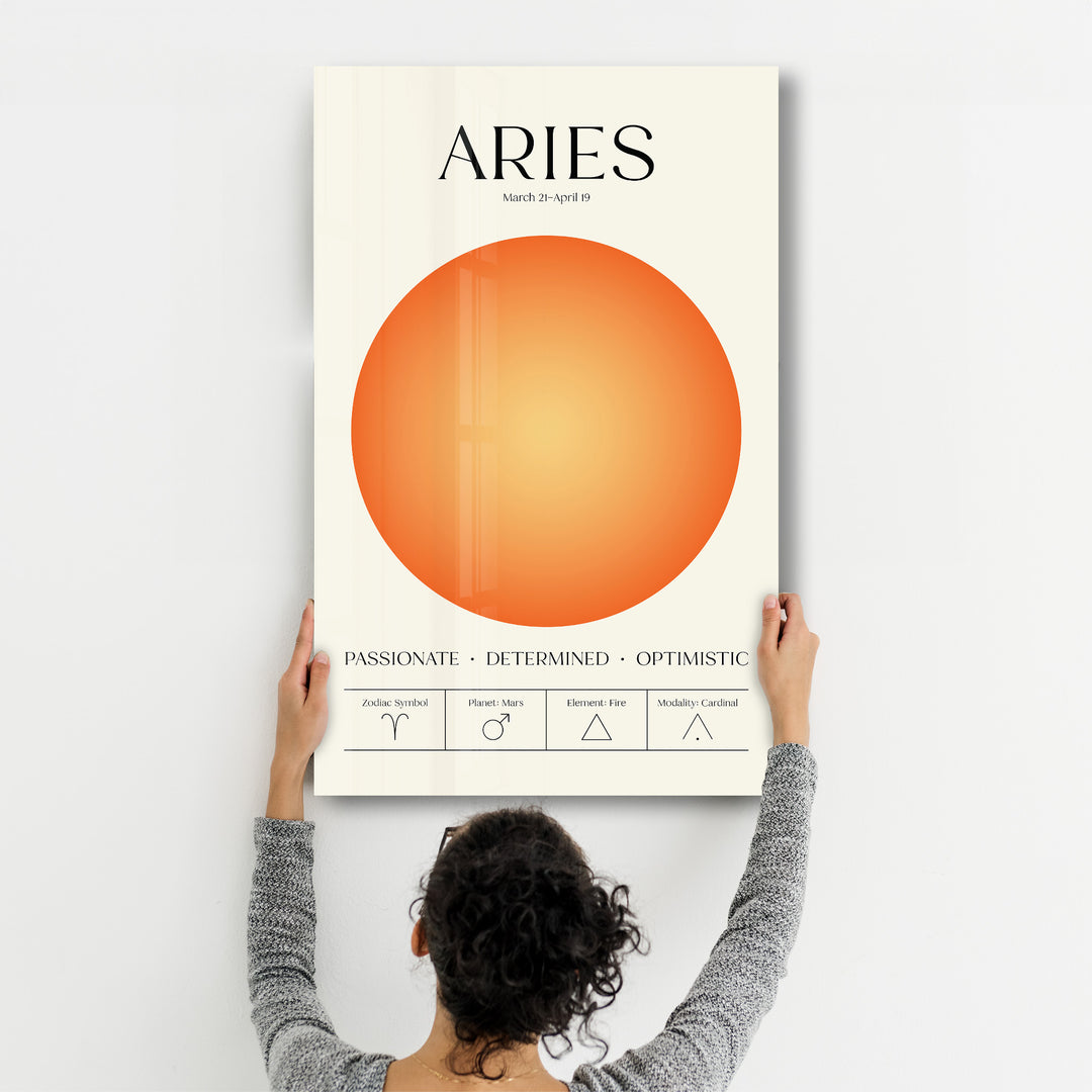 Aries - Aura Collection | Zodiac Glass Wall Art