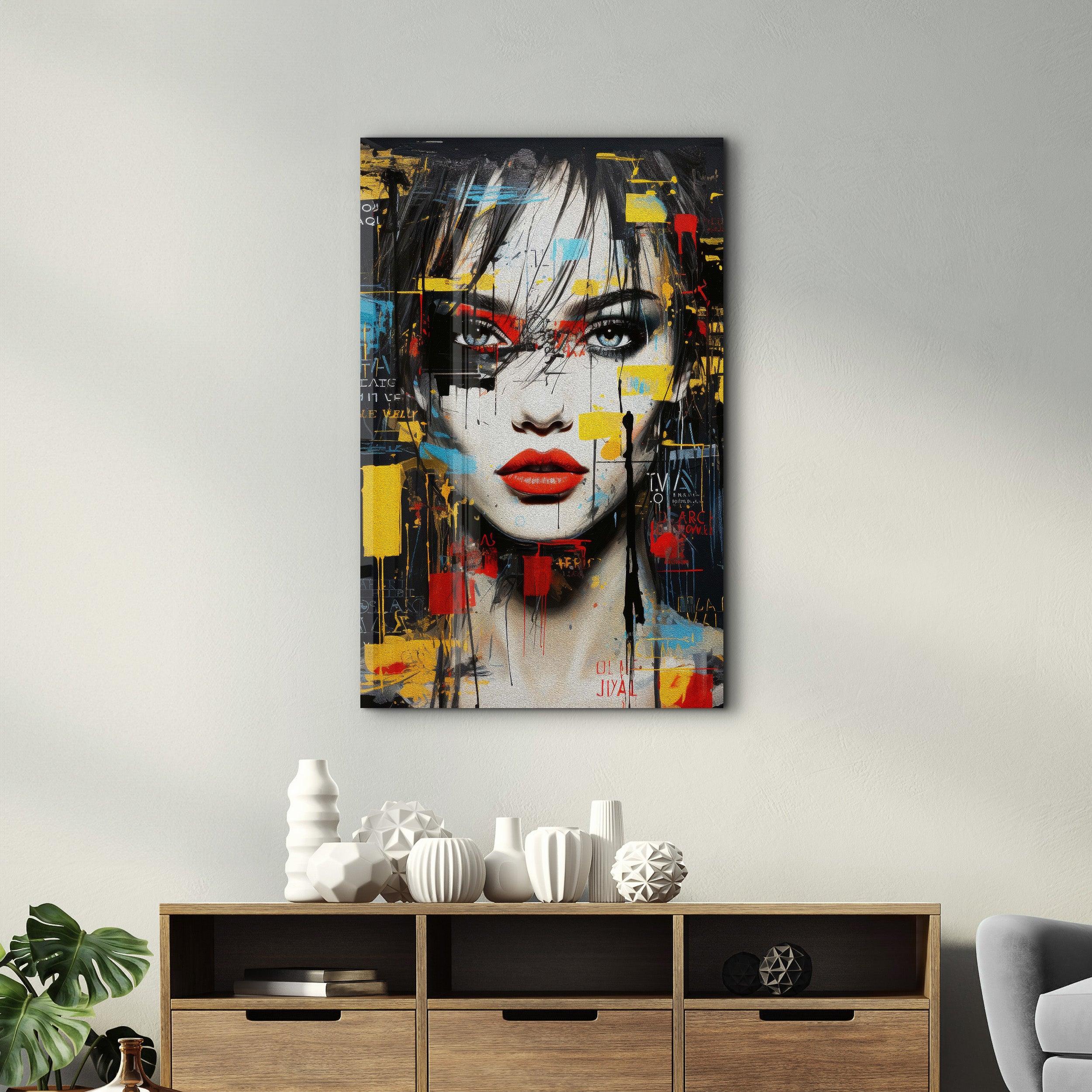 Painted Beauty - Glass Wall Art - Artdesigna