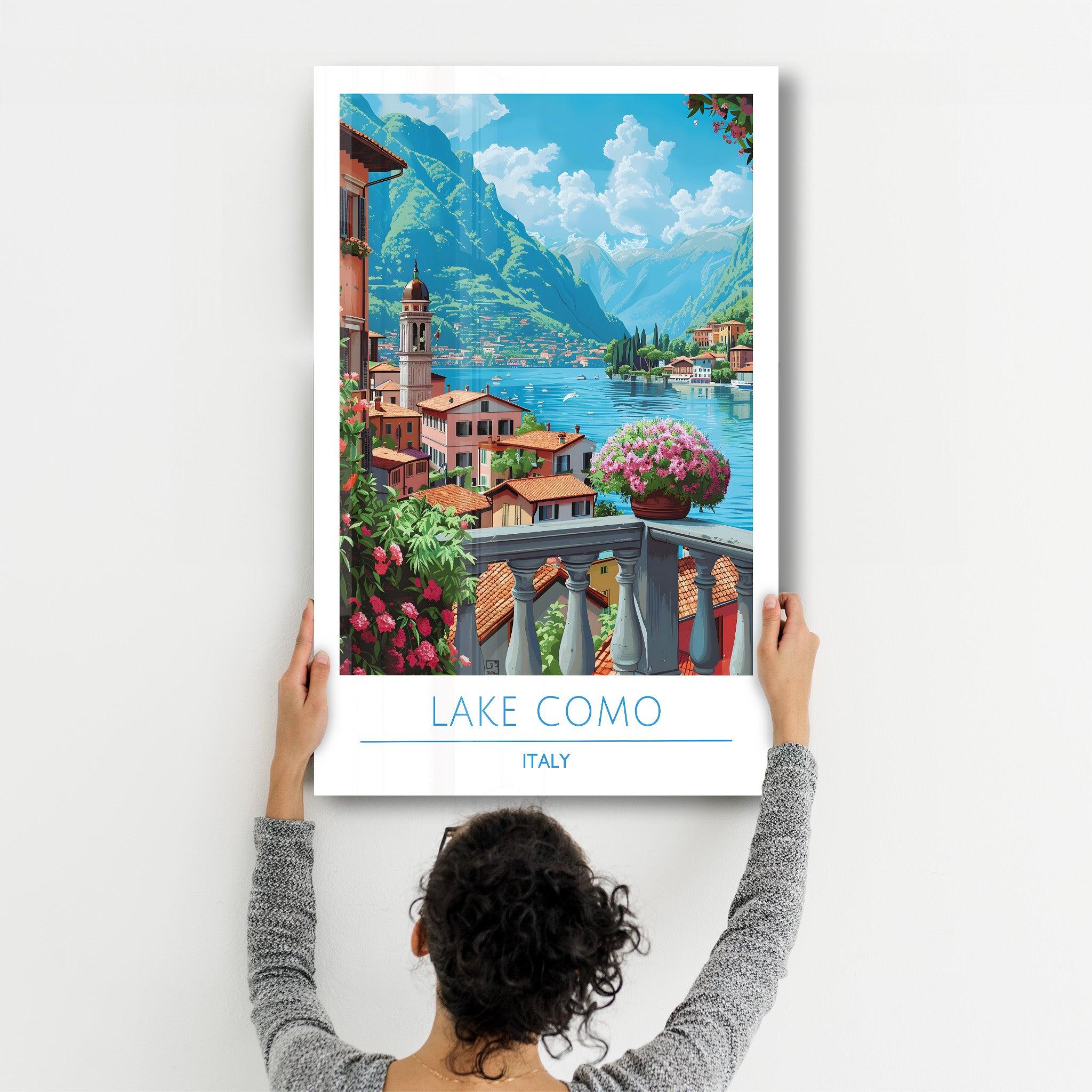 Lake Como Italy-Travel Posters | Glass Wall Art - ArtDesigna Glass Printing Wall Art