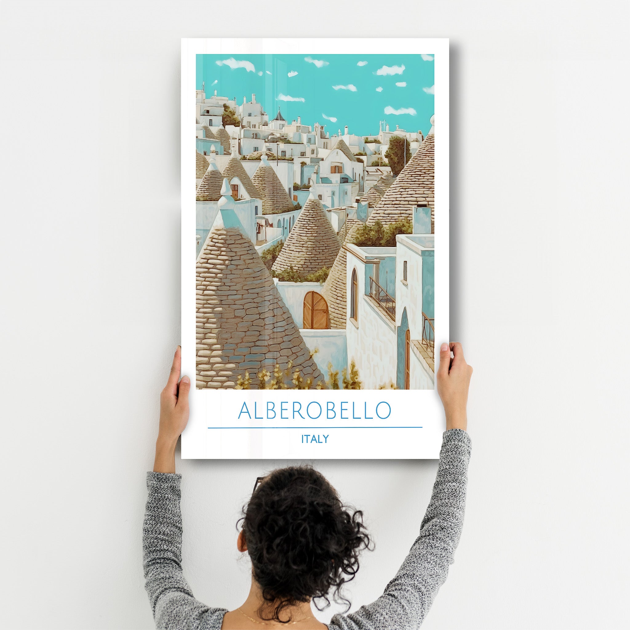 Alberobello Italy-Travel Posters | Glass Wall Art