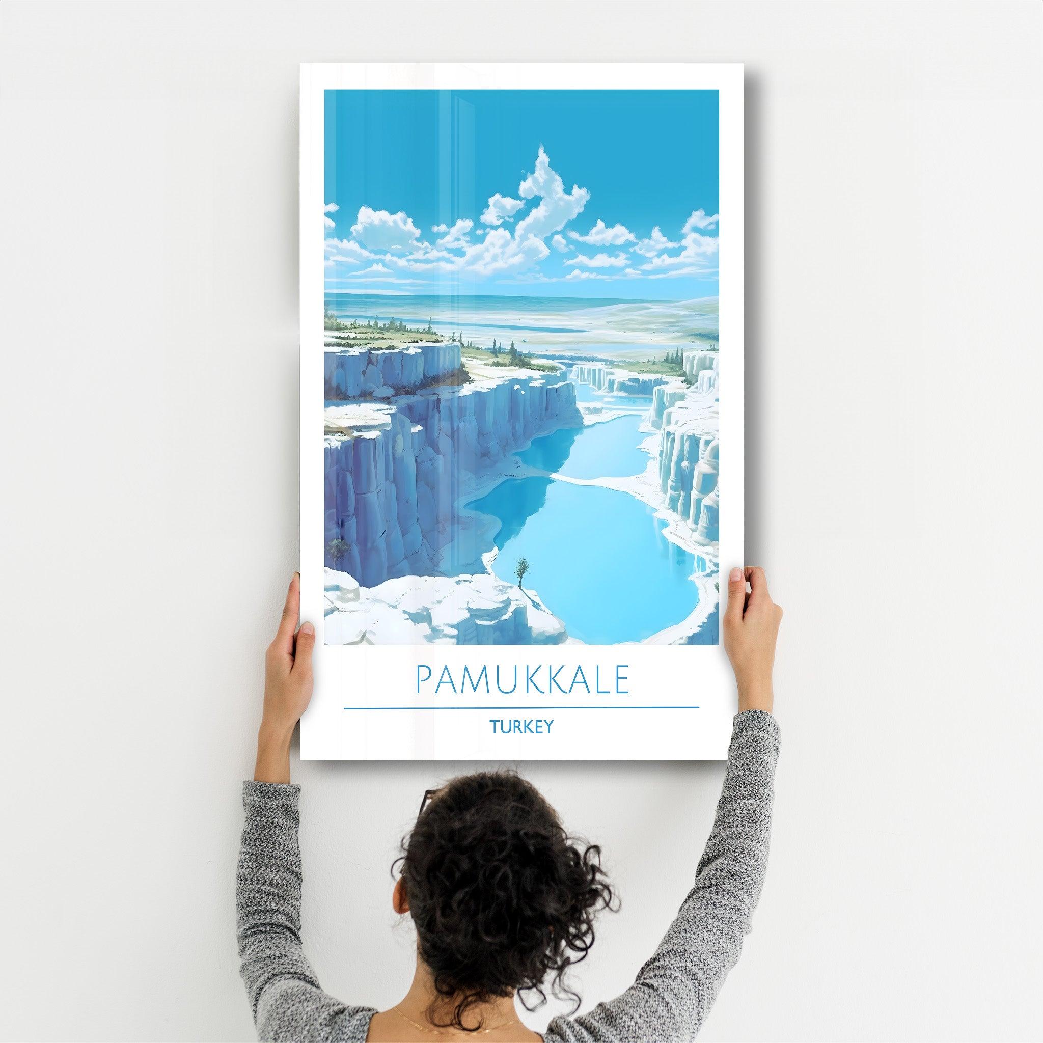 Pamukkale Turkey-Travel Posters | Glass Wall Art - ArtDesigna Glass Printing Wall Art