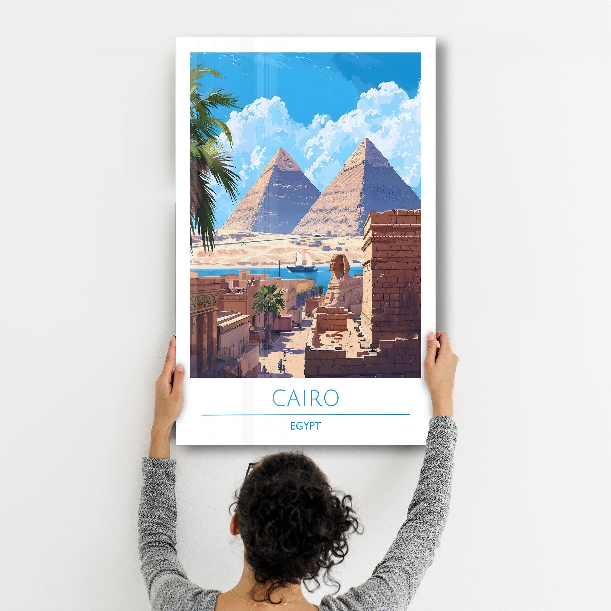 Cario Egypt-Travel Posters | Glass Wall Art - ArtDesigna Glass Printing Wall Art
