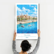 Palma Spain-Travel Posters | Glass Wall Art - ArtDesigna Glass Printing Wall Art