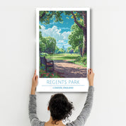 Regents Park-London England-Travel Posters | Glass Wall Art - ArtDesigna Glass Printing Wall Art