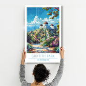 Griffith Park-Los Angeles USA-Travel Posters | Glass Wall Art - ArtDesigna Glass Printing Wall Art