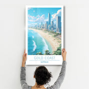 Gold Coast Australia-Travel Posters | Glass Wall Art - ArtDesigna Glass Printing Wall Art