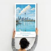 Auckland New Zealand-Travel Posters | Glass Wall Art - ArtDesigna Glass Printing Wall Art