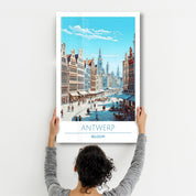 Antwerp Belgium-Travel Posters | Glass Wall Art - ArtDesigna Glass Printing Wall Art