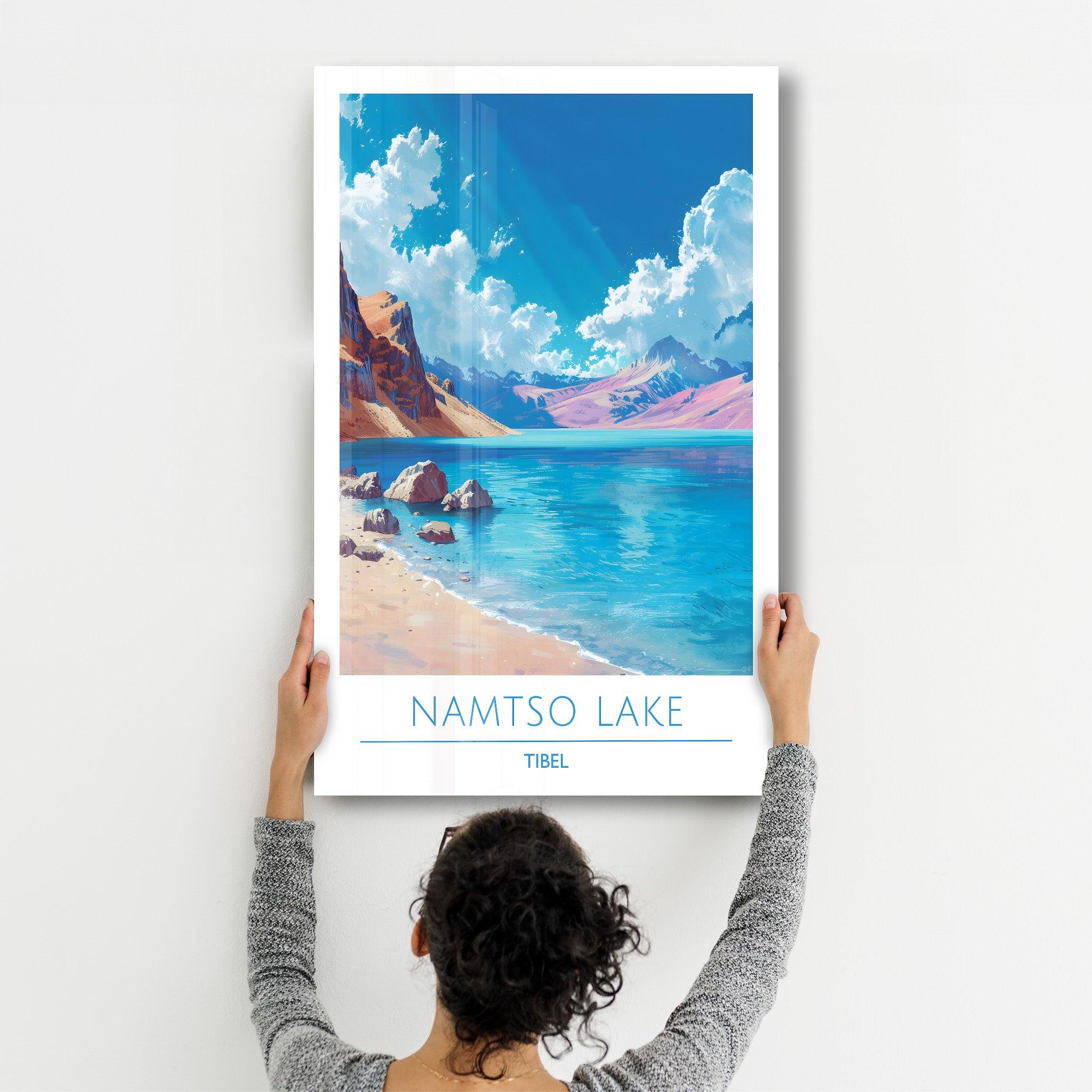 Namtso Lake Tibel-Travel Posters | Glass Wall Art - ArtDesigna Glass Printing Wall Art