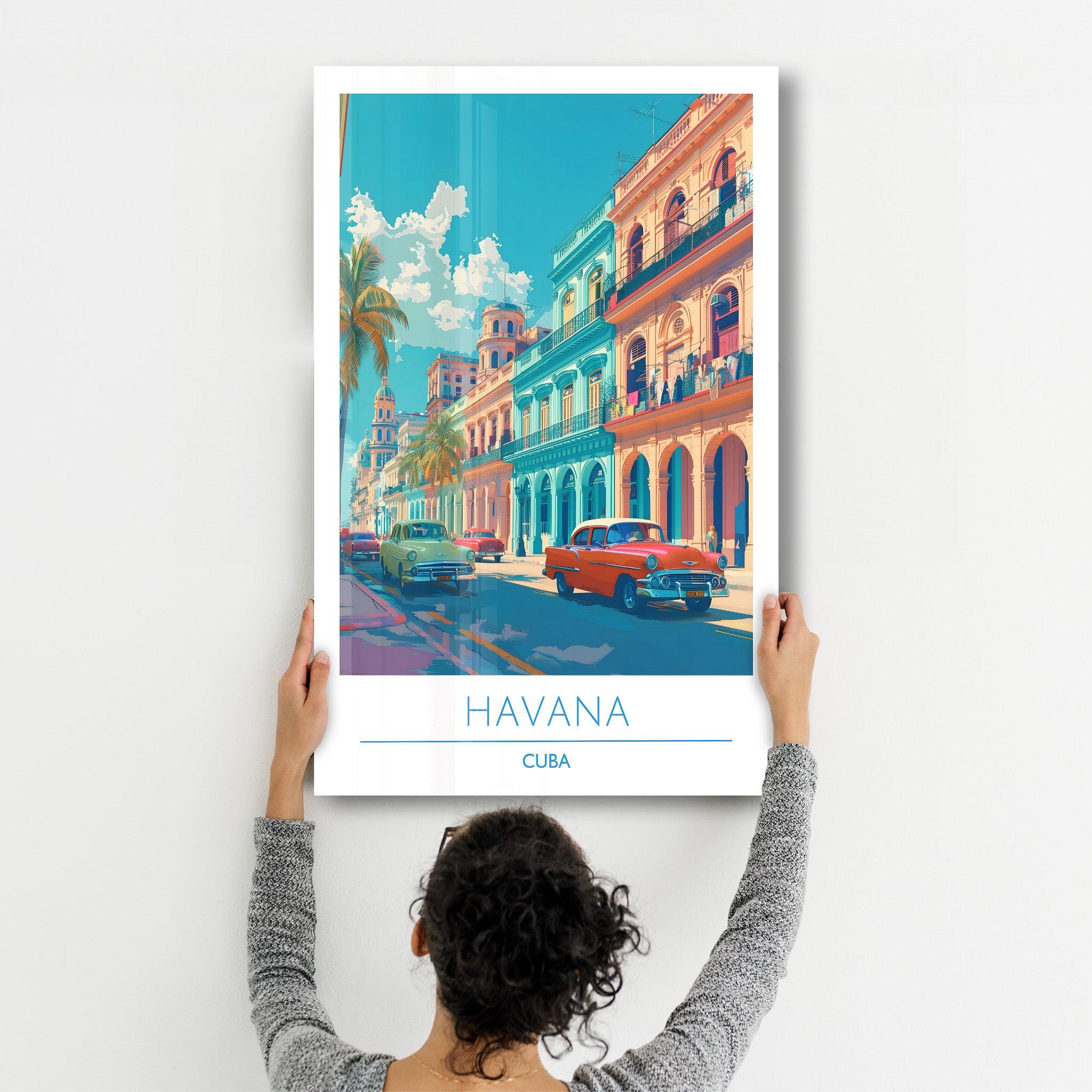 Havana Cuba-Travel Posters | Glass Wall Art - ArtDesigna Glass Printing Wall Art