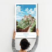 Assisi Italy-Travel Posters | Glass Wall Art - ArtDesigna Glass Printing Wall Art