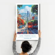 San Francisco-California USA-Travel Posters | Glass Wall Art - ArtDesigna Glass Printing Wall Art