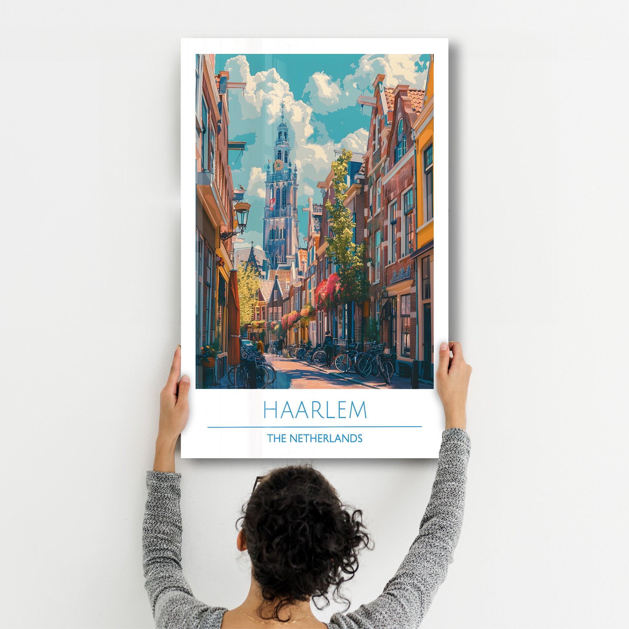 Haarlem The Netherland-Travel Posters | Glass Wall Art - ArtDesigna Glass Printing Wall Art