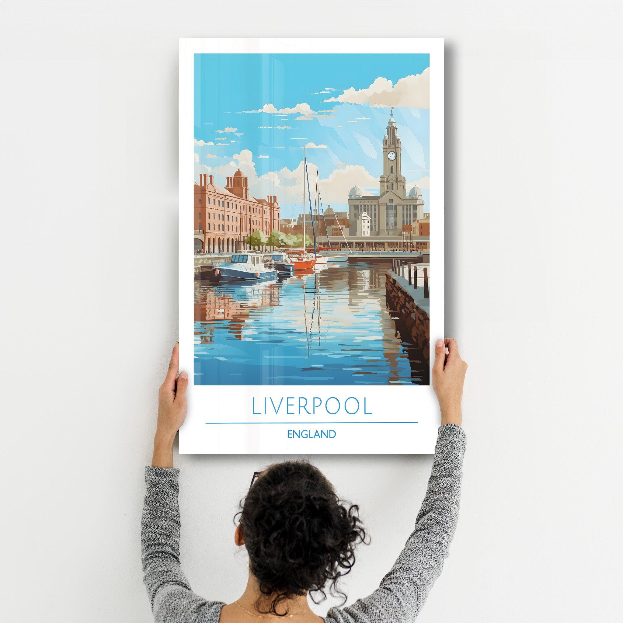 Liverpool England-Travel Posters | Glass Wall Art - ArtDesigna Glass Printing Wall Art