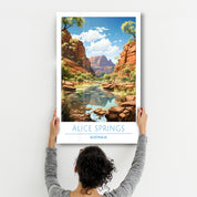 Alice Springs Australia-Travel Posters | Glass Wall Art