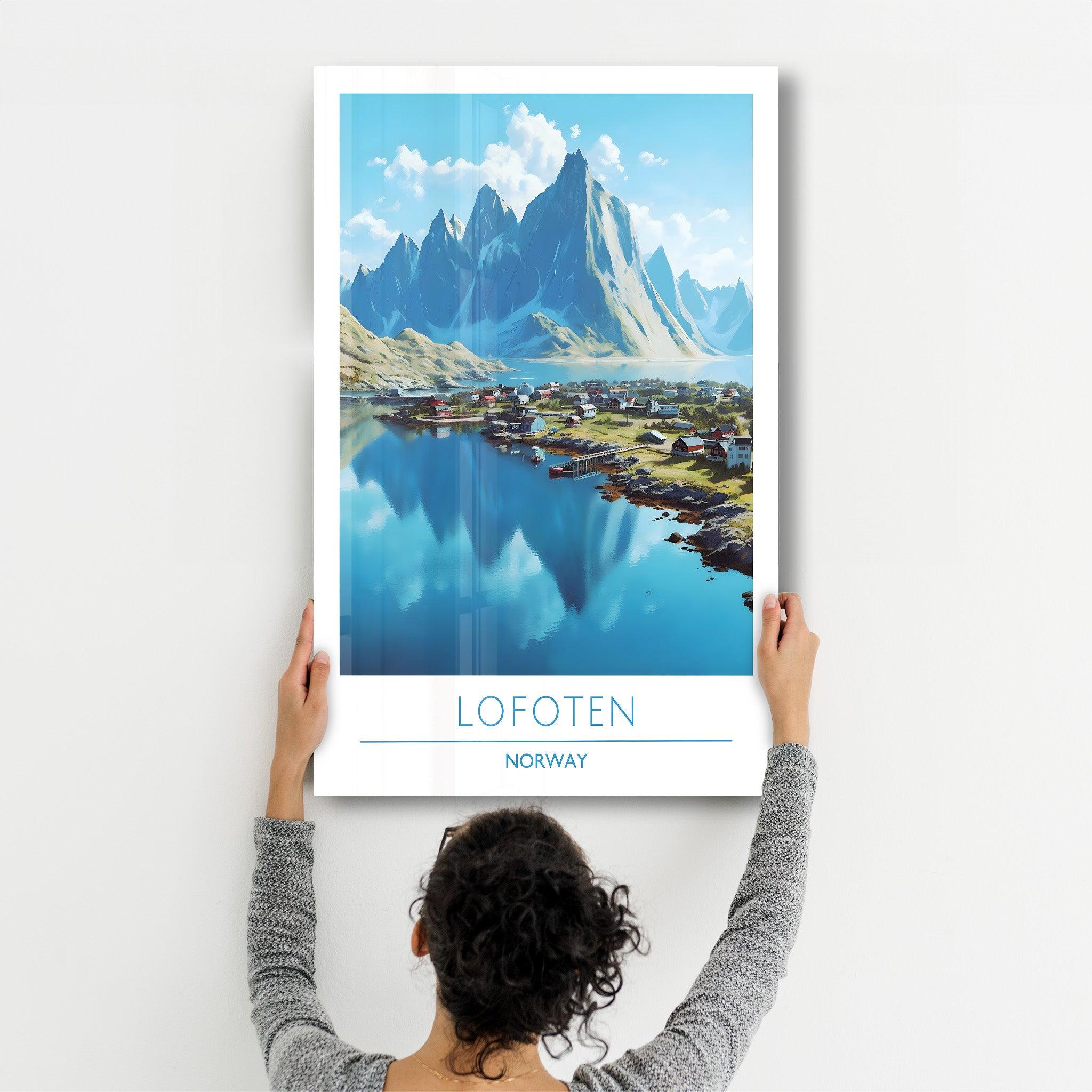 Lofoten Norway-Travel Posters | Glass Wall Art - ArtDesigna Glass Printing Wall Art