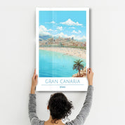 Gran Canaria Spain-Travel Posters | Glass Wall Art - ArtDesigna Glass Printing Wall Art