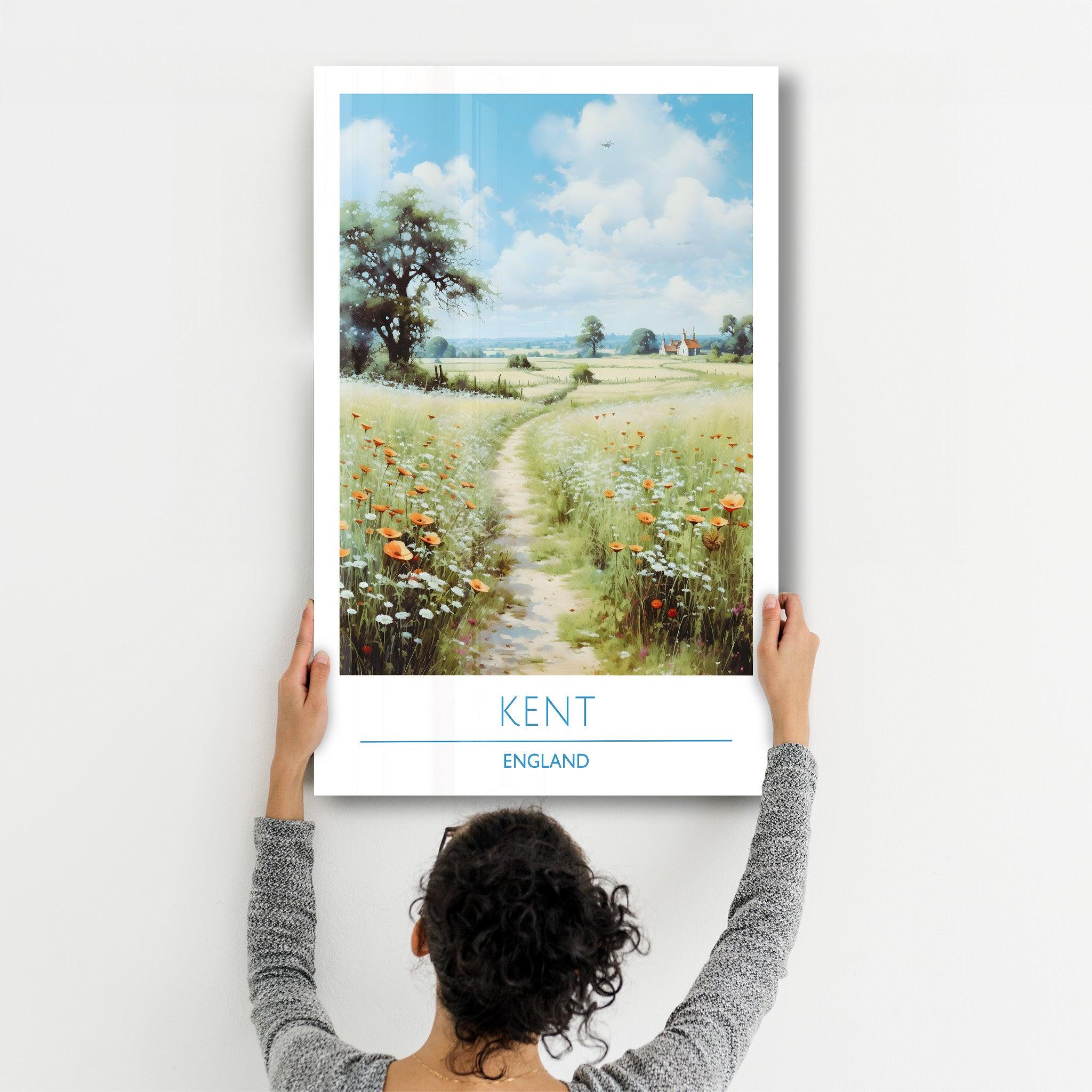 Kent England-Travel Posters | Glass Wall Art - ArtDesigna Glass Printing Wall Art