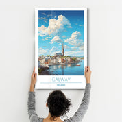 Galway Ireland-Travel Posters | Glass Wall Art - ArtDesigna Glass Printing Wall Art