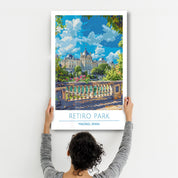 Retiro Park-Madrid Spain-Travel Posters | Glass Wall Art - ArtDesigna Glass Printing Wall Art