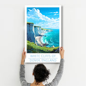 White Cliffs of Dover England-Travel Posters | Glass Wall Art