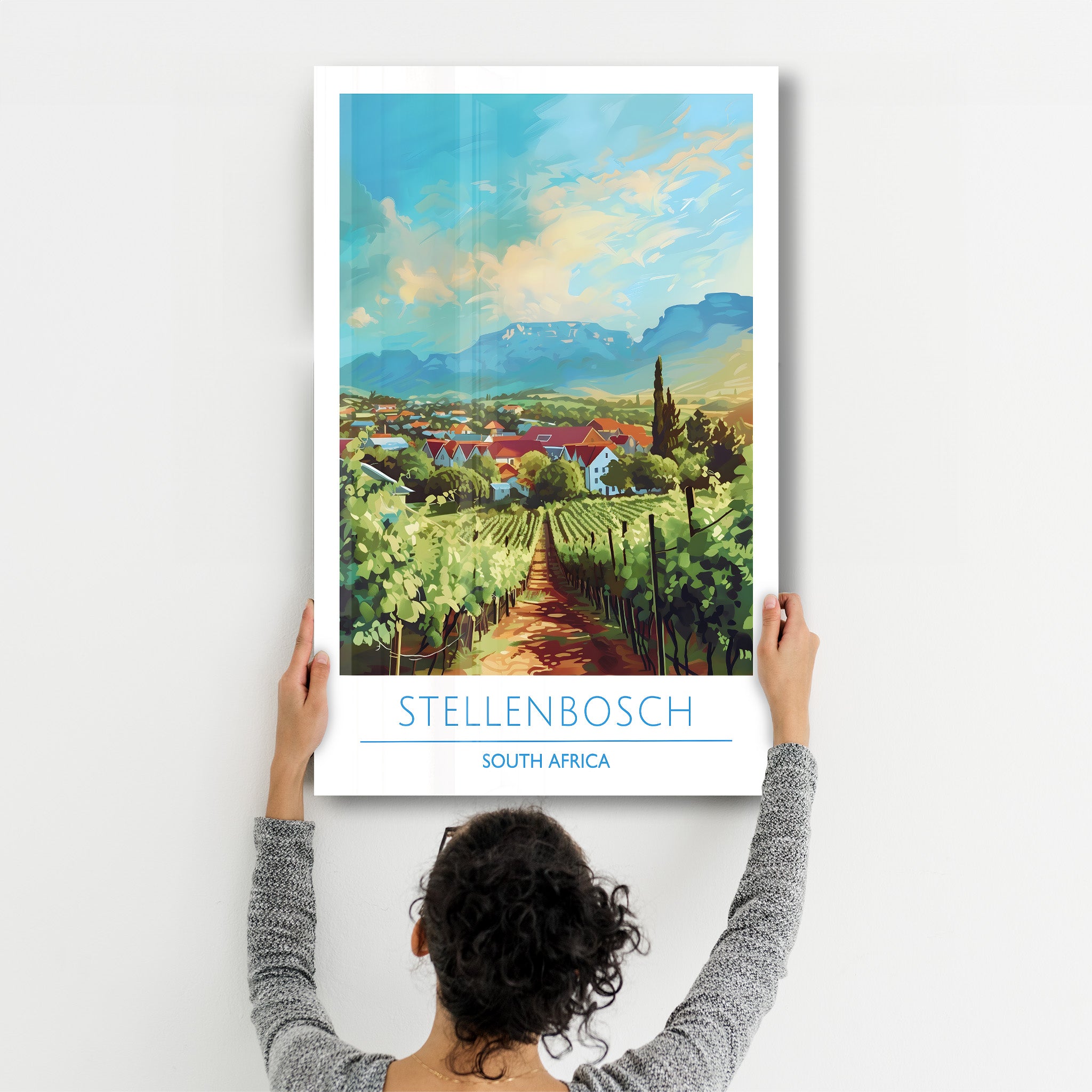 Stellenbosch South Africa-Travel Posters | Glass Wall Art