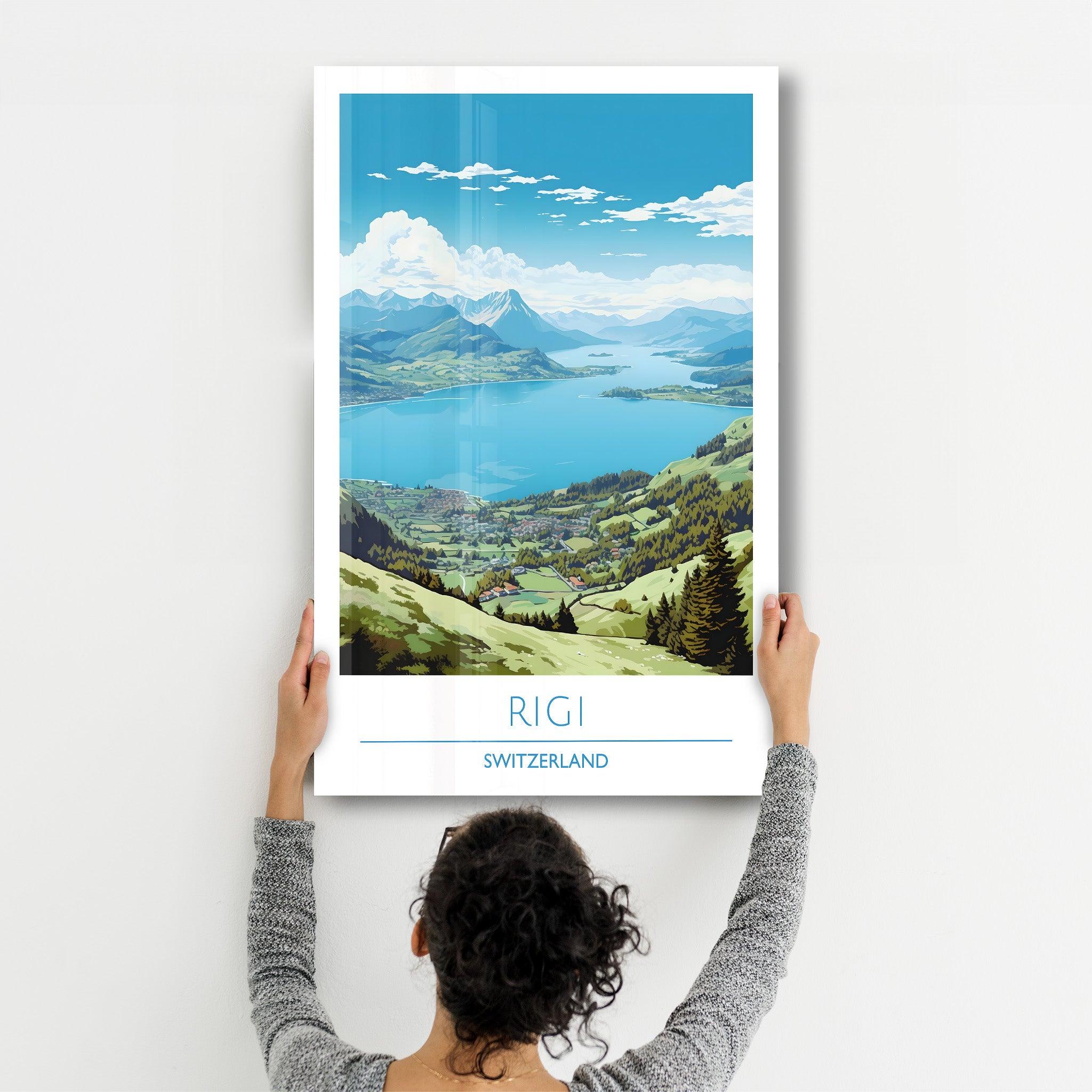 Rigi Switzerland-Travel Posters | Glass Wall Art - ArtDesigna Glass Printing Wall Art