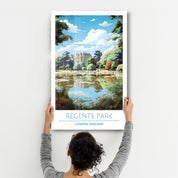 Regents Park-London England-Travel Posters | Glass Wall Art - ArtDesigna Glass Printing Wall Art