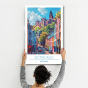 Edinburgh Scotland-Travel Posters | Glass Wall Art - ArtDesigna Glass Printing Wall Art