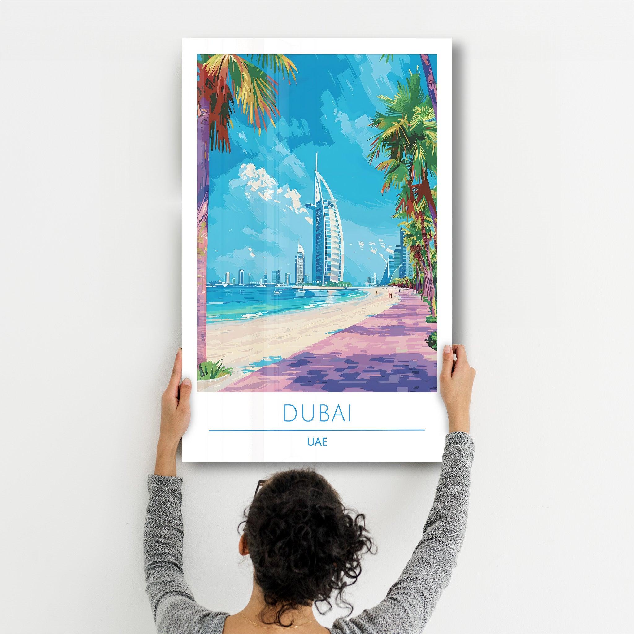 Dubai UAE-Travel Posters | Glass Wall Art - ArtDesigna Glass Printing Wall Art