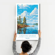 Greater Saimaa Finland-Travel Posters | Glass Wall Art - ArtDesigna Glass Printing Wall Art