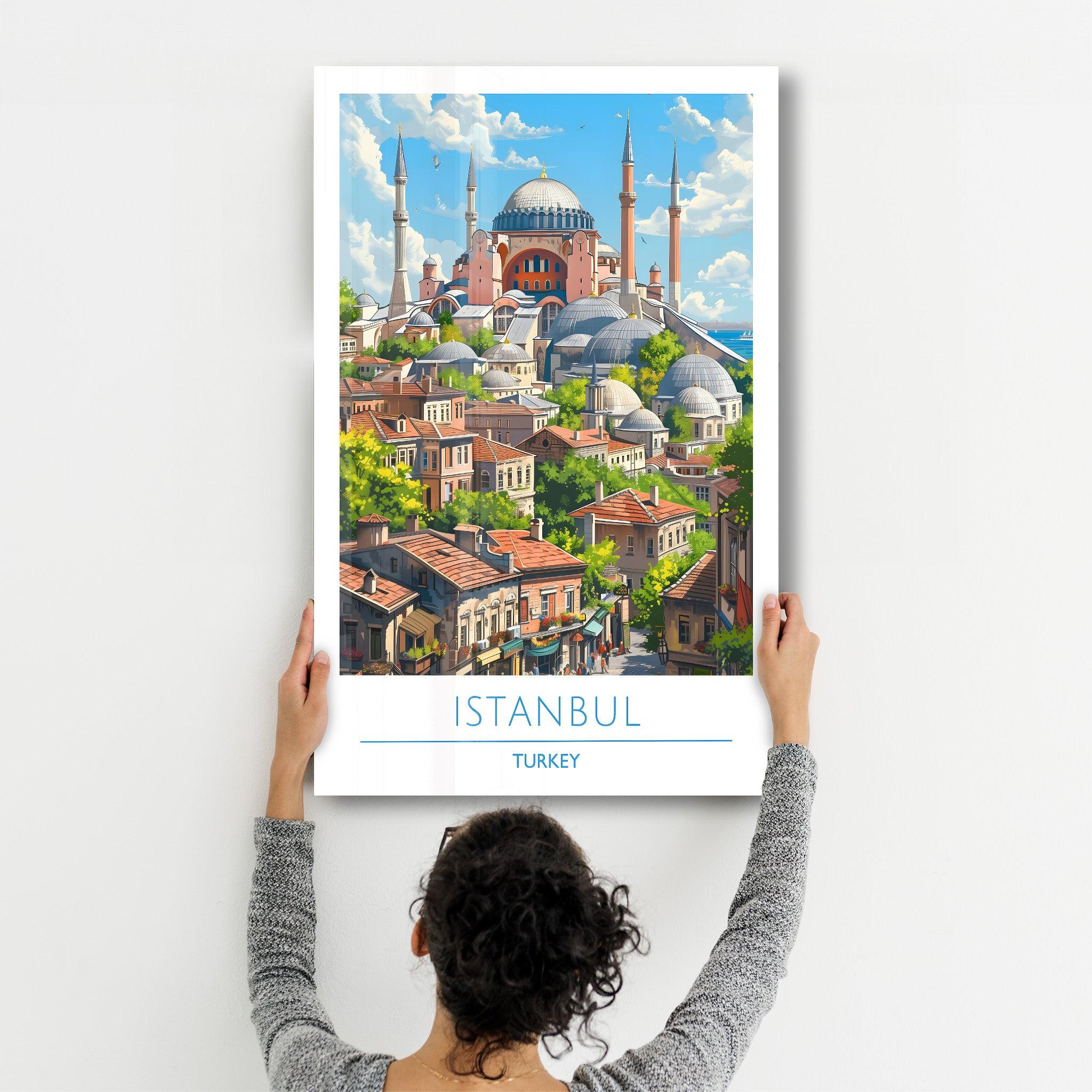 Istanbul Turkey-Travel Posters | Glass Wall Art - ArtDesigna Glass Printing Wall Art