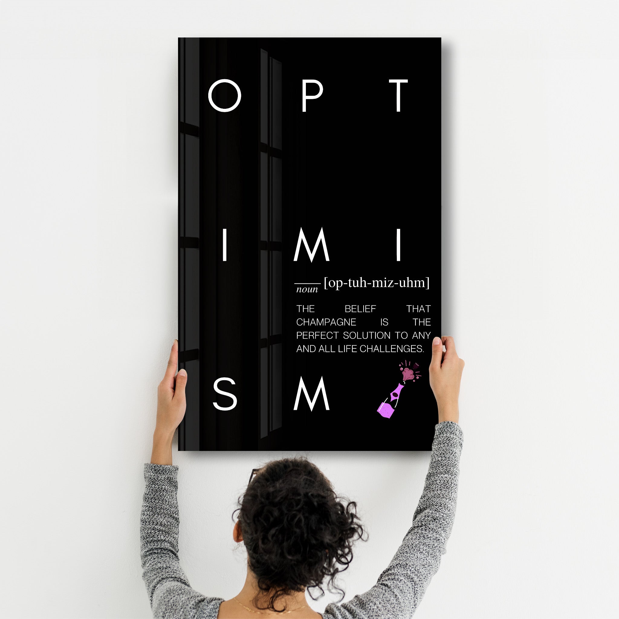 Optimism - Glass Wall Art