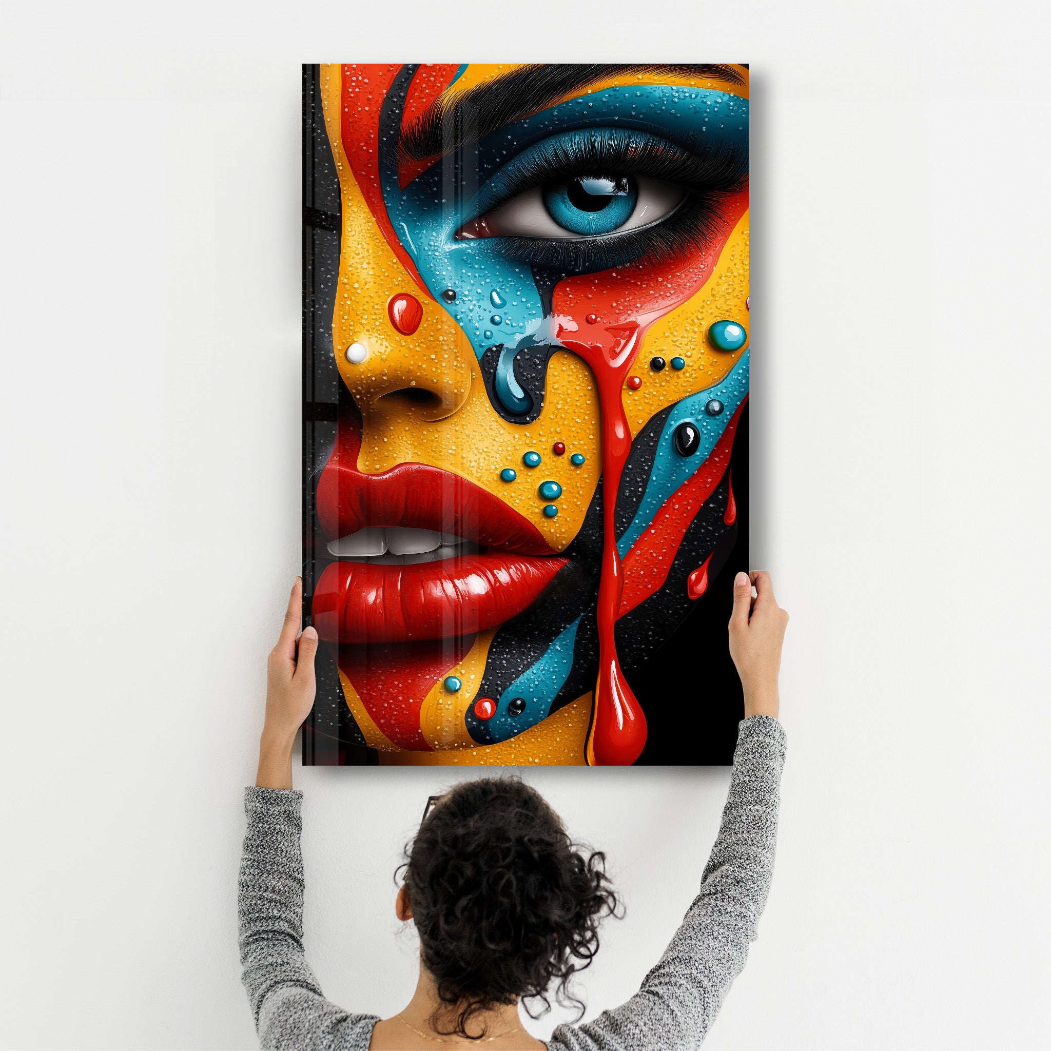 Paint Cry | Glass Wall Art