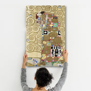 Gustav Klimt's Fulfillment (1910–1911) | Glass Wall Art - ArtDesigna Glass Printing Wall Art