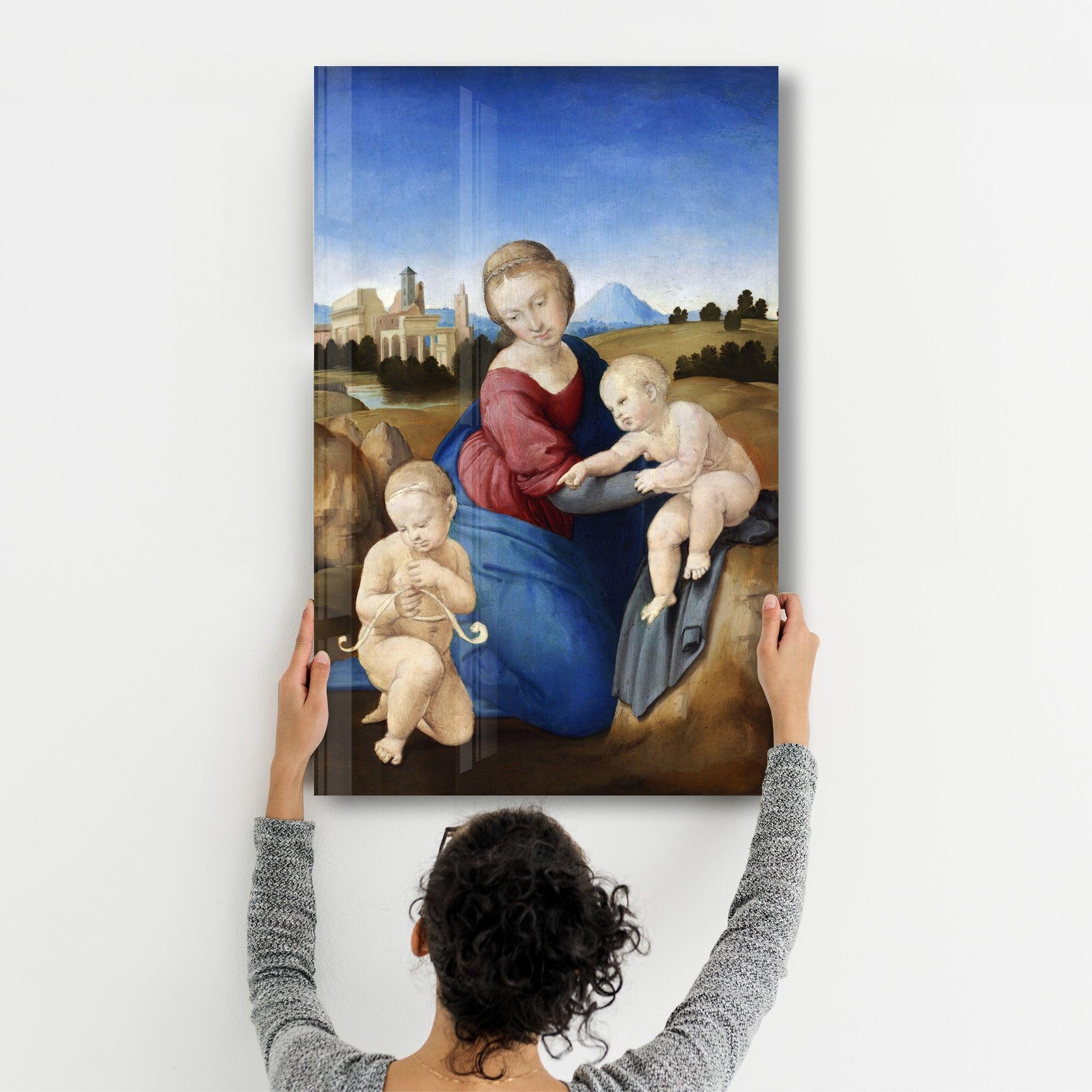 Raphael's Madonna and Child with the Infant Saint John (1508) | Glass Wall Art - ArtDesigna Glass Printing Wall Art