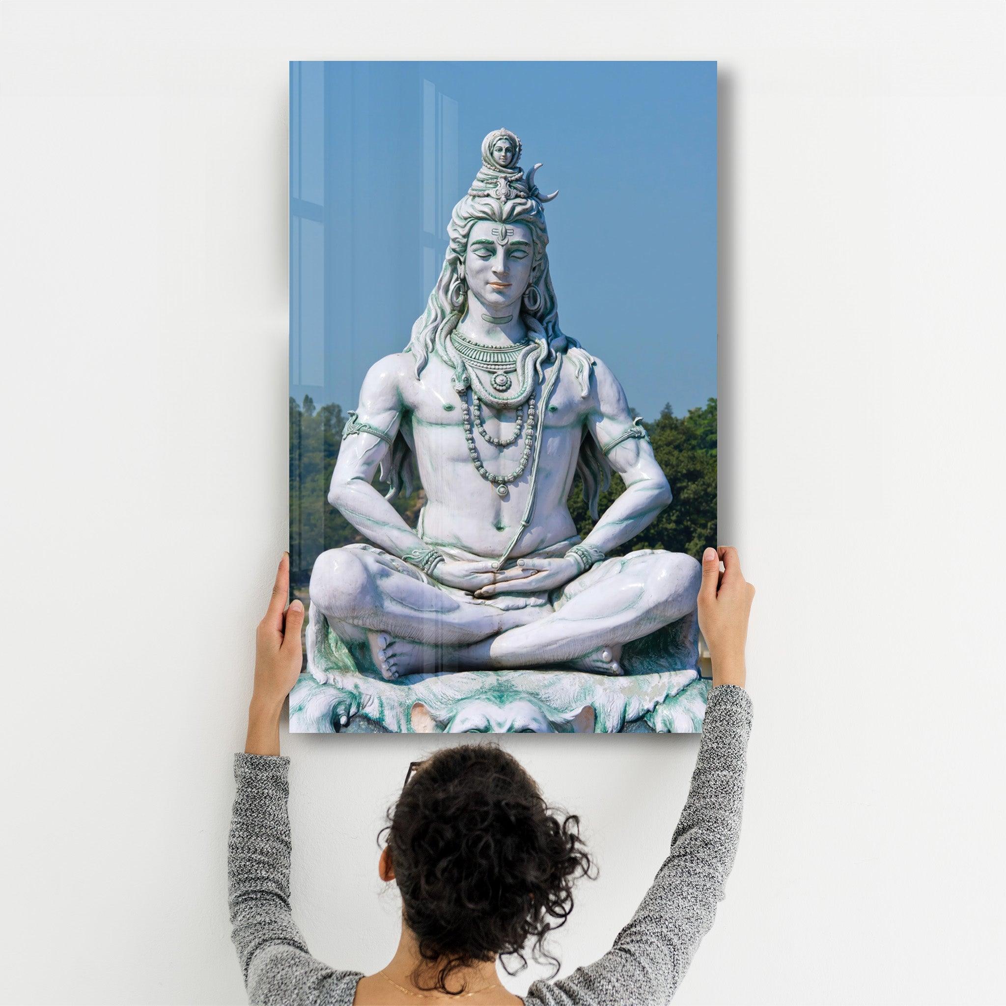 Shiva Sculpture | Glass Wall Art - ArtDesigna Glass Printing Wall Art